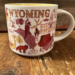 Starbucks Been There Wyoming State Mug Series 14oz Coffee Cup No Box